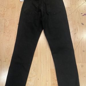 Zara slim high rise ankle length black denim jean size US 0 NWT